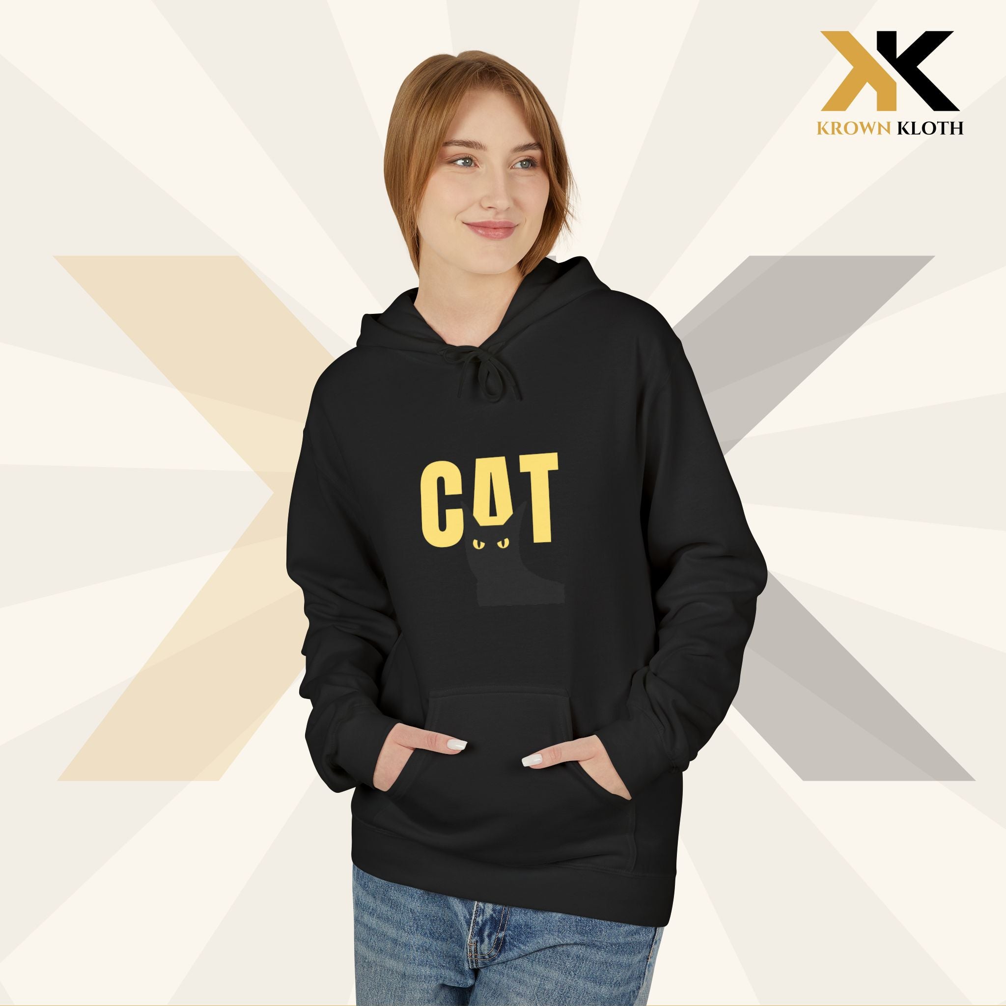 Krown Cat-Themed Hoodie