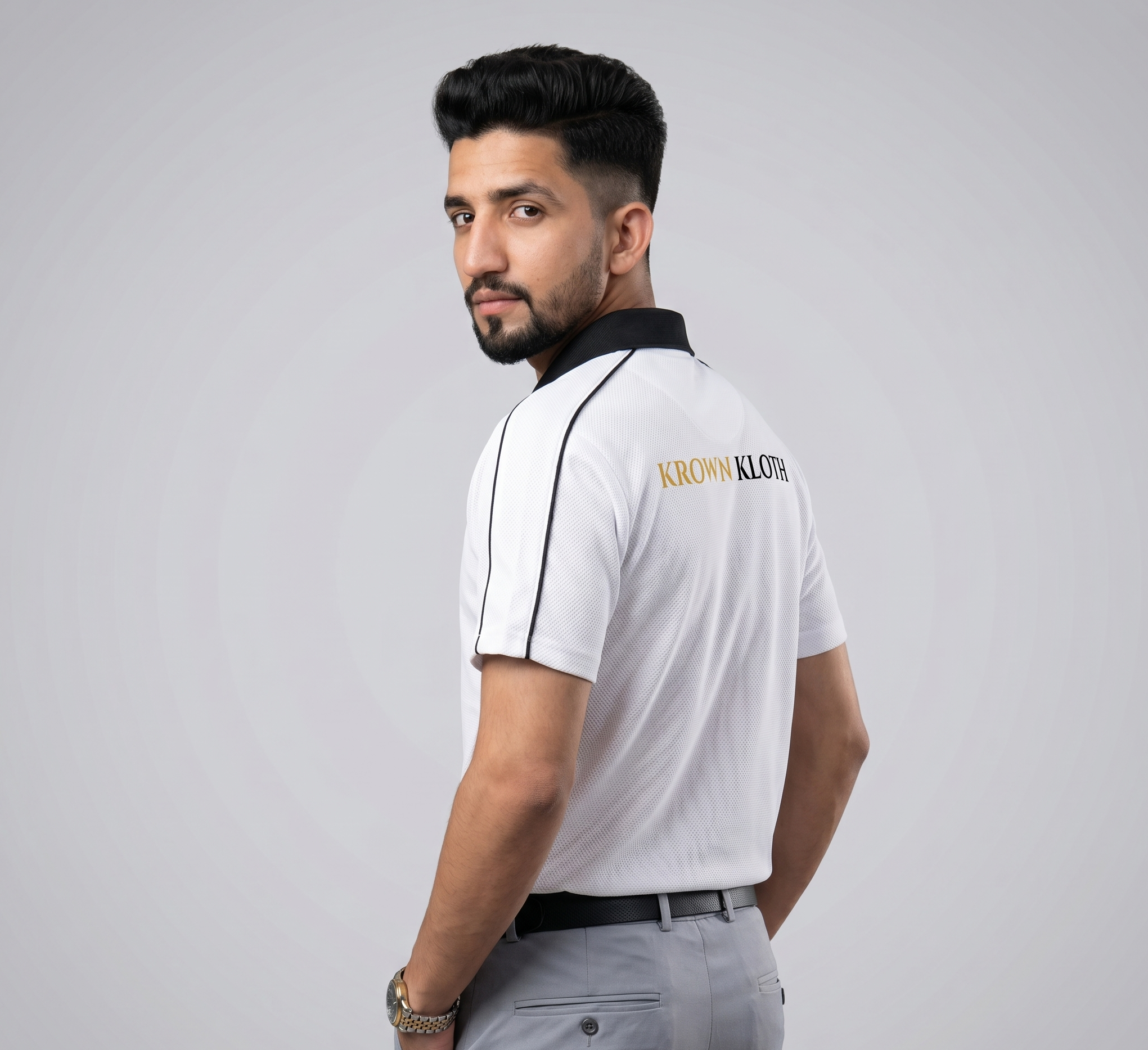 Krown Kloth Monarch Contrast Polo Luxury Streetwear UK