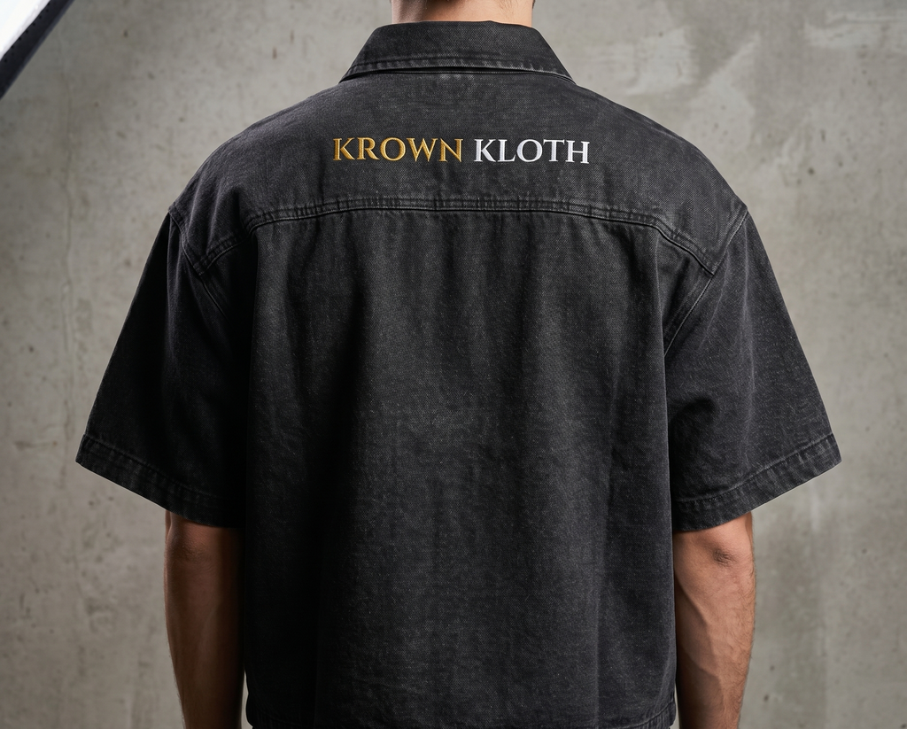 Krown Kloth Obsidian Heritage Half-Zip Luxury Streetwear UK