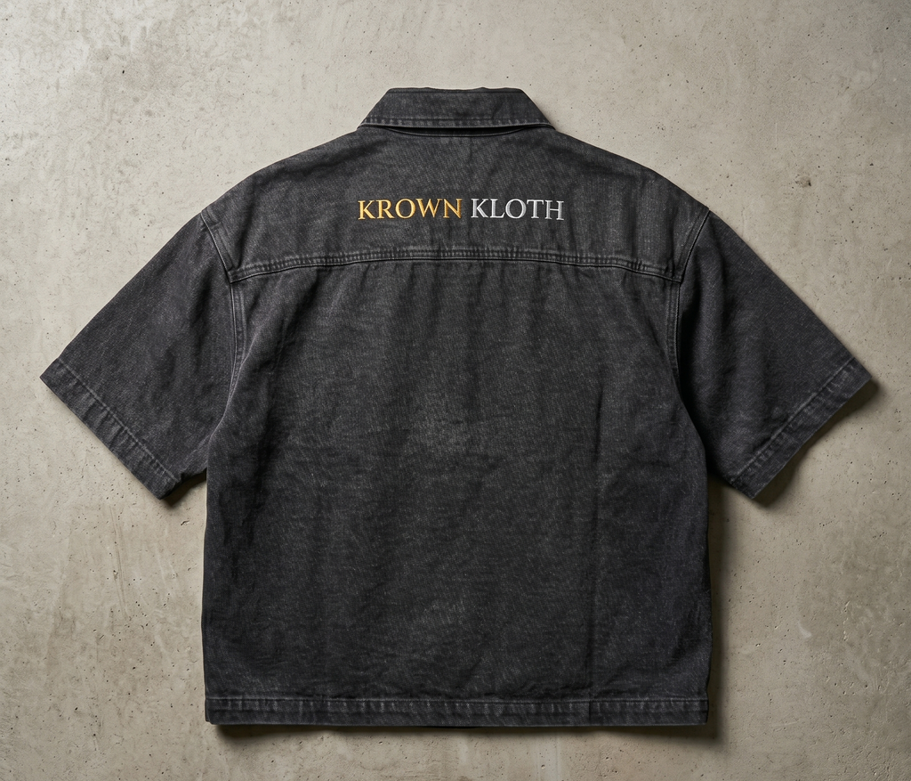 Krown Kloth Obsidian Heritage Half-Zip Luxury Streetwear UK