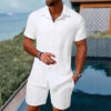 Summer Jacquard Black And White Solid Color Suit - Image 7