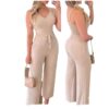 Women's Solid Color Slim Elastic Pleated Two-Piece Suit - Image 8