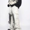 Splash Ink Multi-pocket Cargo Pants Men's Loose Straight Mopping Pants - Image 3