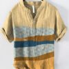 Summer Men's Shirts National Trendy Style Three Breasted - Image 5
