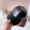 Washed Old Patent Leather Baseball Hat - Image 4