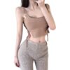 Women's Elegant Polyester Top – Casual Chic Blouse in White, Black & Khaki - Image 6