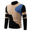Men's Half-high Collar Colored Pullover Sweater - Image 4