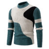 Men's Half-high Collar Colored Pullover Sweater - Image 2