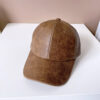 Washed Old Patent Leather Baseball Hat - Image 5