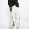 Splash Ink Multi-pocket Cargo Pants Men's Loose Straight Mopping Pants - Image 5