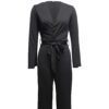 Women’s Slim-Fit V-Neck Long Sleeve Jumpsuit – Sexy Stretch Casual Style | Krown Kloth - Image 2