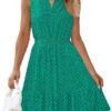 Women’s Sleeveless Hollow-Out V-Neck Dress with Pockets – High Waist One-Piece | Krown Kloth - Image 8