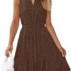Women’s Sleeveless Hollow-Out V-Neck Dress with Pockets – High Waist One-Piece | Krown Kloth - Image 4